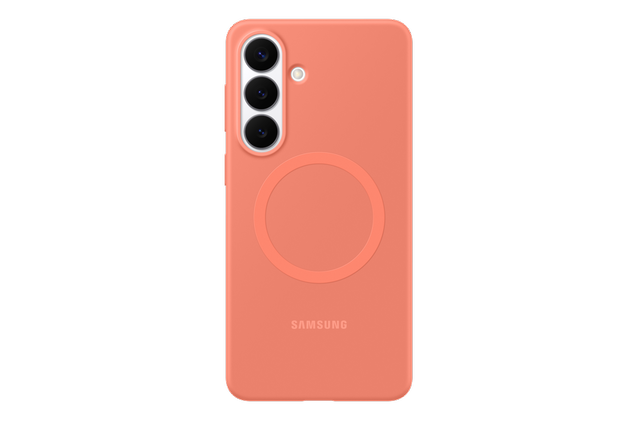 Samsung Galaxy S26 Plus Silicone Magnet Case Coral Red