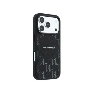 CG Mobile Karl Lagerfeld iPhone 18 Pro Max - 17 Pro Max Black — Karl MagSafe PU Hard Case With KL Monogram Logo