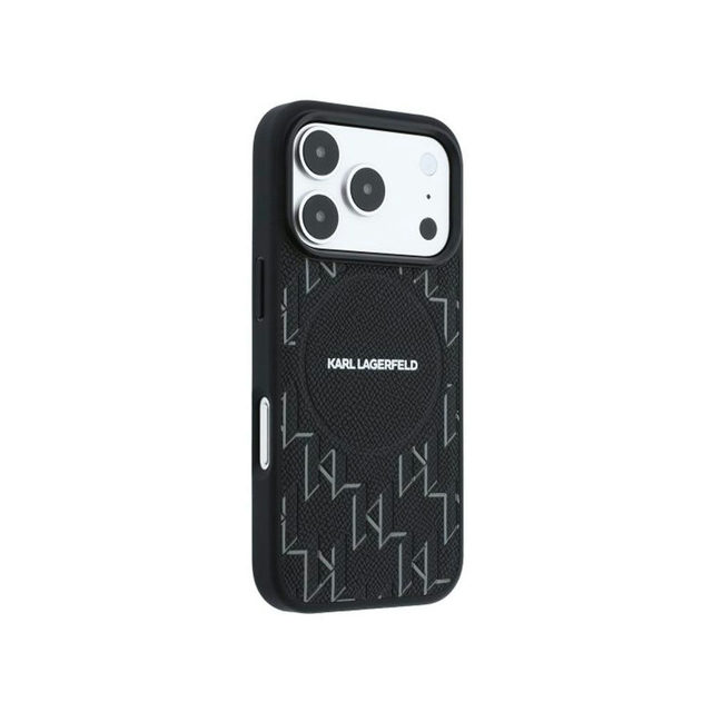 CG Mobile Karl Lagerfeld iPhone 18 Pro Max - 17 Pro Max Black — Karl MagSafe PU Hard Case With KL Monogram Logo