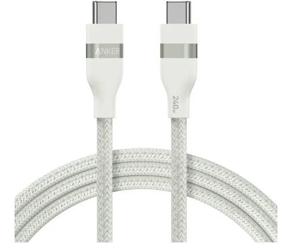 Anker USB-C to USB-C Cable (3 ft,240W) White