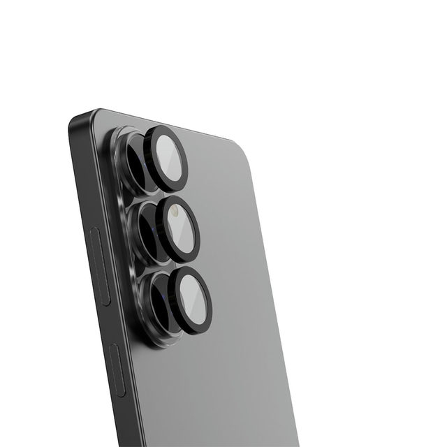 Levelo Lucent Samsung S26 - S26 Plus Black Camera Lens Protector With 99% Transmittance 0.3mm
