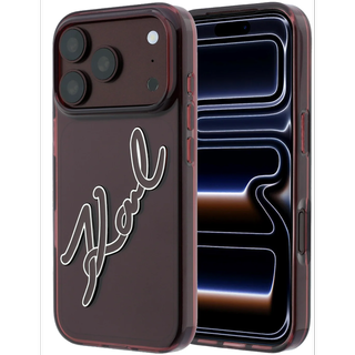 CG Mobile Karl Lagerfeld iPhone 18 Pro - 17 Pro Burgundy — Karl IML Hard Case With Big Signature Resin Logo