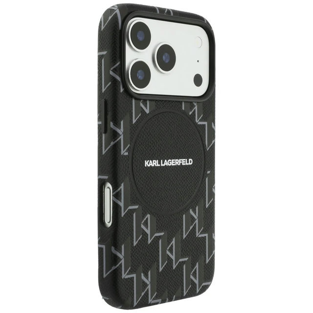 CG Mobile Karl Lagerfeld iPhone 18 Pro - 17 Pro Black — Karl MagSafe PU Hard Case With KL Monogram Logo