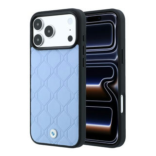 CG Mobile BMW iPhone 18 Pro Max - 17 Pro Max Light Blue — BMW Signature MagSafe PU Quilted Hard Case With Metal Propeller Logo