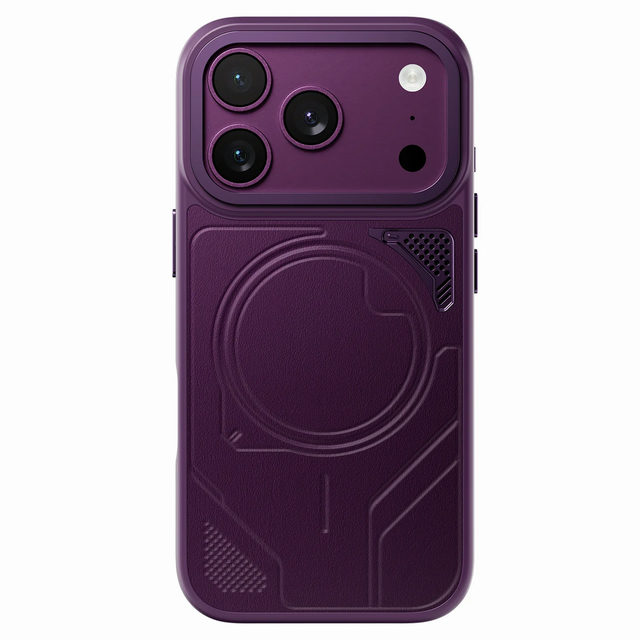 Levelo Opal iPhone 18 Pro Max Burgundy - Leather MagSafe TPU+PC