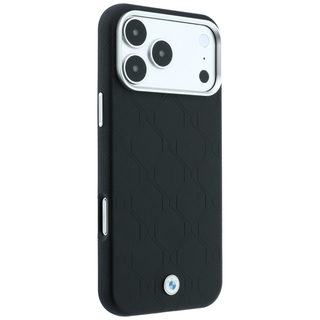 CG Mobile BMW iPhone 18 Pro Max - 17 Pro Max Black — BMW Signature MagSafe PU Quilted Hard Case With Metal Propeller Logo