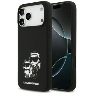 CG Mobile Karl Lagerfeld iPhone 18 Pro - 17 Pro Black — Karl MagSafe IML Karl & Choupette Bodies Sketch Print Hard Case