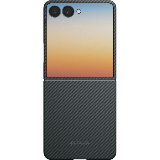 Pitaka Edge Ultra Slim Case Samsung Galaxy Z Flip 8 Classic - Black Grey (Twill) - 01