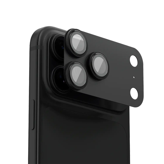 Levelo Trio Pro iPhone 18 Pro Obsidian Black Full Frame Camera Lens Protector