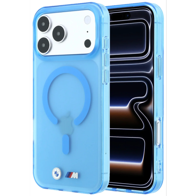 CG Mobile BMW iPhone 18 Pro Max - 17 Pro Max Blue — BMW MagSafe IML Frosted Hard Case With Metal Logo
