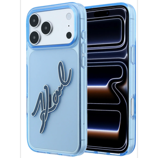 CG Mobile Karl Lagerfeld iPhone 18 Pro Max - 17 Pro Max Blue — Karl IML Hard Case With Big Signature Resin Logo
