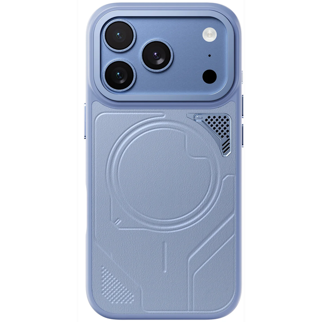 Levelo Opal iPhone 18 Pro Max Light Blue - Leather MagSafe TPU+PC