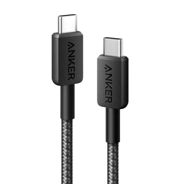 Anker 322 USB-C to USB-C Cable (3 ft, Braided) Black