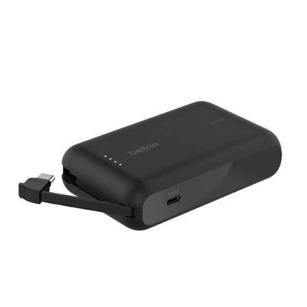 Belkin BoostCharge Power Bank 10K with Integrated 15W USB-C Cable Black