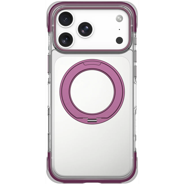 Levelo Apollo iPhone 18 Pro Burgundy - MagSafe Case With Kickstand