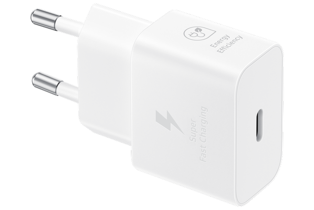 Samsung 25W Power Adapter Low Standby USB-C Cable (3A/1m) White
