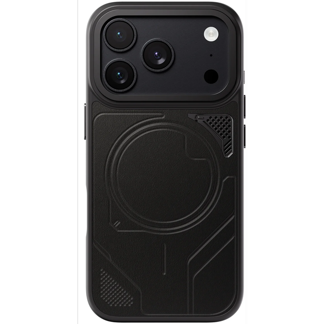 Levelo Opal iPhone 18 Pro Max Black - Leather MagSafe TPU+PC