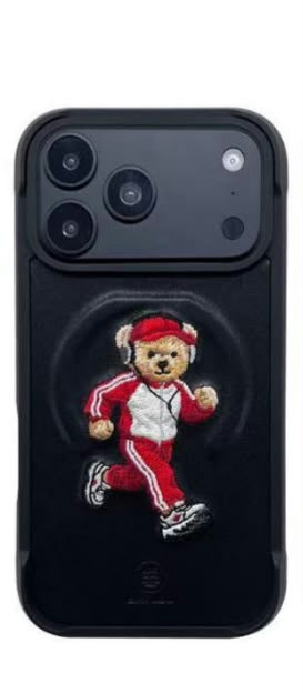 Zuck Bear Bounce Sports Bear MagSafe For iPhone 17/18 Pro Max Black