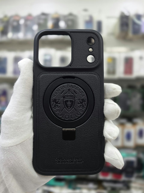 Santa Barbara Polo & Racquet Club Primo MagSafe Stand Case iPhone 17/18 Pro 6.3 Black