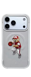Zuck Bear Bounce Sports Bear MagSafe For iPhone 17/18 Pro Max Silver
