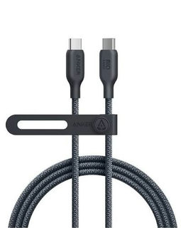 Anker USB-C to USB-C Cable (3 ft, 240W, Bio-Braided) Black