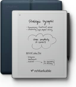 reMarkable Paper Pure 10.3 Paper Tablet - Marker Plus - Sleeve Folio - Ocean Blue