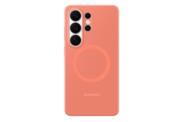 Samsung Galaxy S26 Ultra Silicone Magnet Case Coral Red