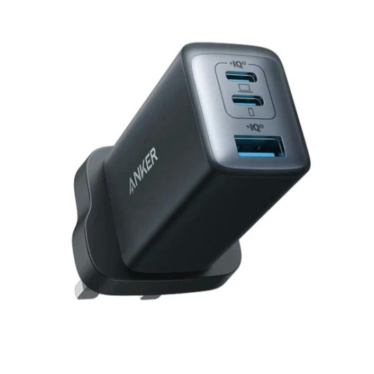 Anker Charger (65W, 3 Ports, GaN) Black