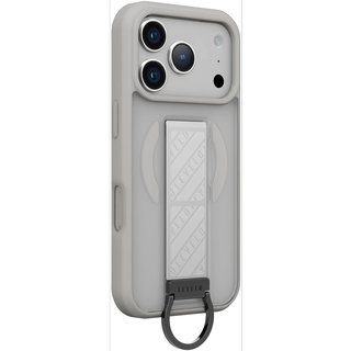 Levelo Morphix Clara iPhone 18 Pro Max Silver - Adjustable Grip Strap Matte Finish PC+TPU