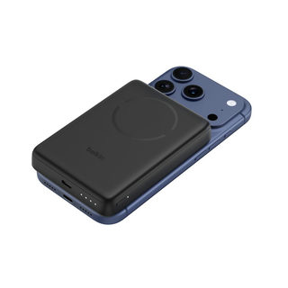 Belkin BoostCharge Slim Magnet Power Bank 10K Qi2 Includes 60 cm USB-C to USB-C Cable Black
