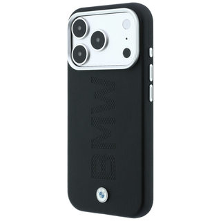 CG Mobile BMW iPhone 18 Pro - 17 Pro Black — BMW Signature MagSafe Hard Case With Vertical Metal Wordmark & Propeller Logo
