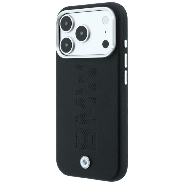 CG Mobile BMW iPhone 18 Pro - 17 Pro Black — BMW Signature MagSafe Hard Case With Vertical Metal Wordmark & Propeller Logo