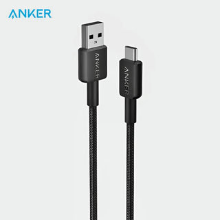Anker 322 USB-A to USB-C Cable (6 ft Braided) Black