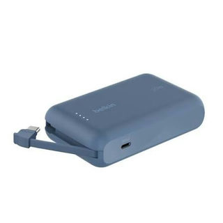 Belkin BoostCharge Power Bank 10K with Integrated 15W USB-C Cable Blue