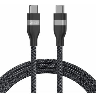 Anker USB-C to USB-C Cable (6 ft, 240W, Upcycled-Braided) Black