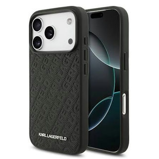 CG Mobile Karl Lagerfeld iPhone 18 Pro - 17 Pro Black — Karl MagSafe PU Hard Case With Allover Logo