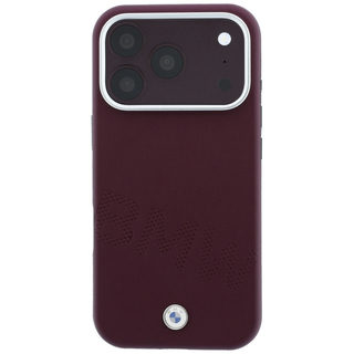 CG Mobile BMW iPhone 18 Pro Max - 17 Pro Max Burgundy — BMW Signature MagSafe Hard Case With Slanted Metal Wordmark & Propeller Logo