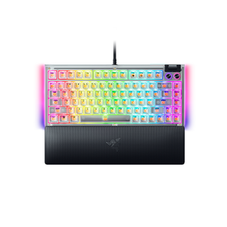 Razer BlackWidow V4 Hot-Swappable Mechanical Gaming Keyboard 75% Phantom White Edition