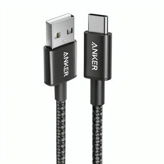 Anker USB-A to USB-C Cable (6 ft, Braided) Black