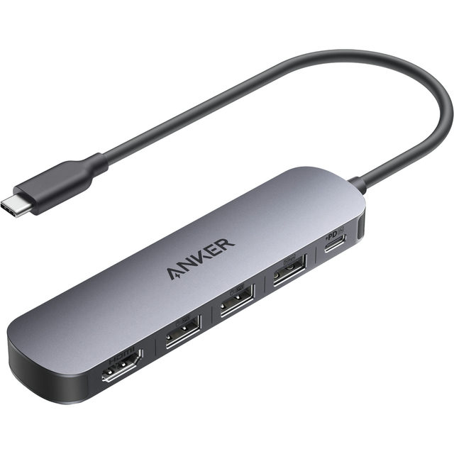 Anker Nano Portable Multi-Function USB-C Hub 7 in 1, 4K HDMI 5GB 100W