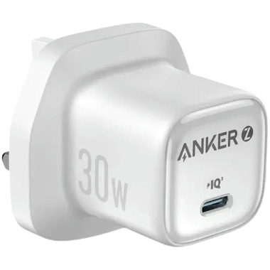 Anker Zolo Charger (30W, PD 3.0) 3 Pin White