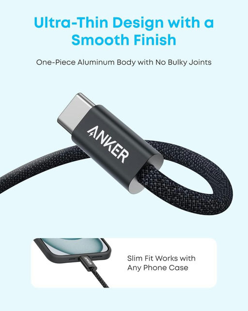 Anker Zolo USB-A to USB-C Cable (3.3 ft,Braided)