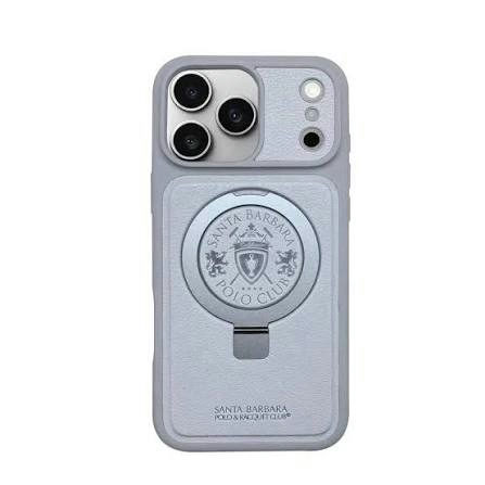 Santa Barbara Polo & Racquet Club Primo MagSafe Stand Case iPhone 17/18 Pro 6.3 Silver