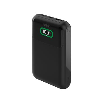 Belkin BoostCharge Pro 3-port Laptop Power Bank 20K with 60W USB-C Cable & Live Digital Display Status Black