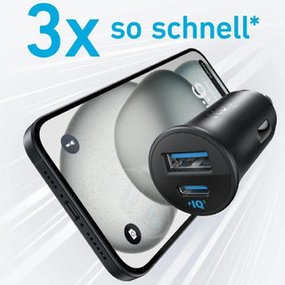Anker Car Charger 30W 2 Ports with 2 Cables Black