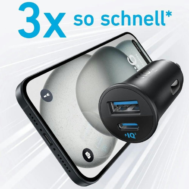 Anker Car Charger 30W 2 Ports with 2 Cables Black